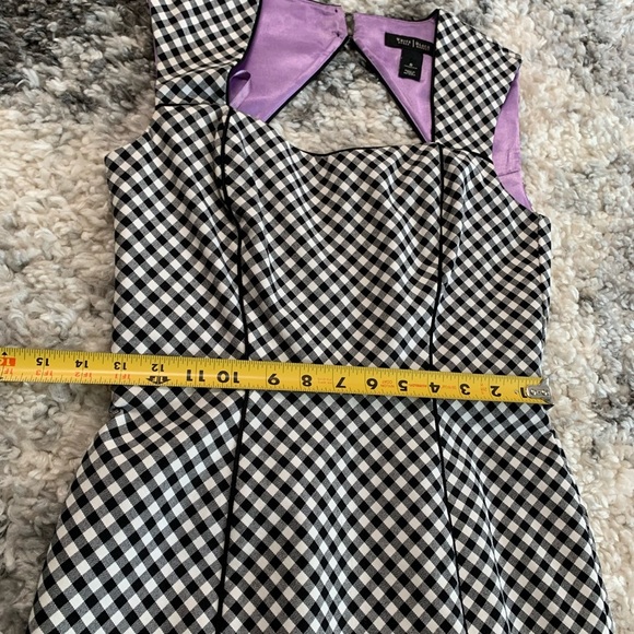White House Black Market Black & White Gingham Dress Size 0 - Picture 10 of 17